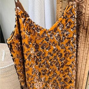 Sequin Leopard Print top